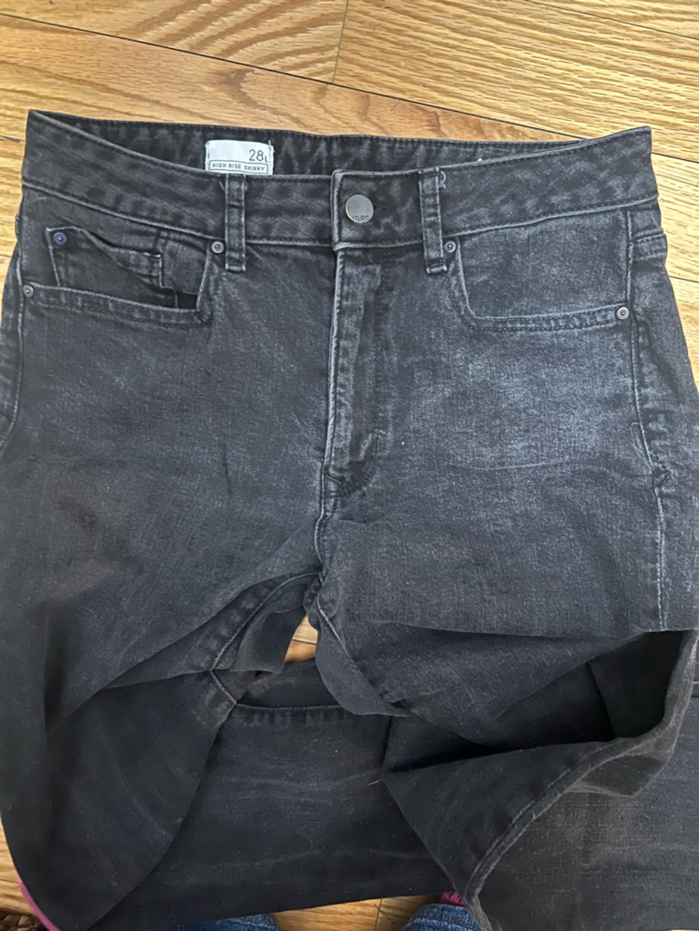 GAP Black Washed Denim Pants Long